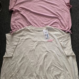 Puma Pink and Cream T-Shirts